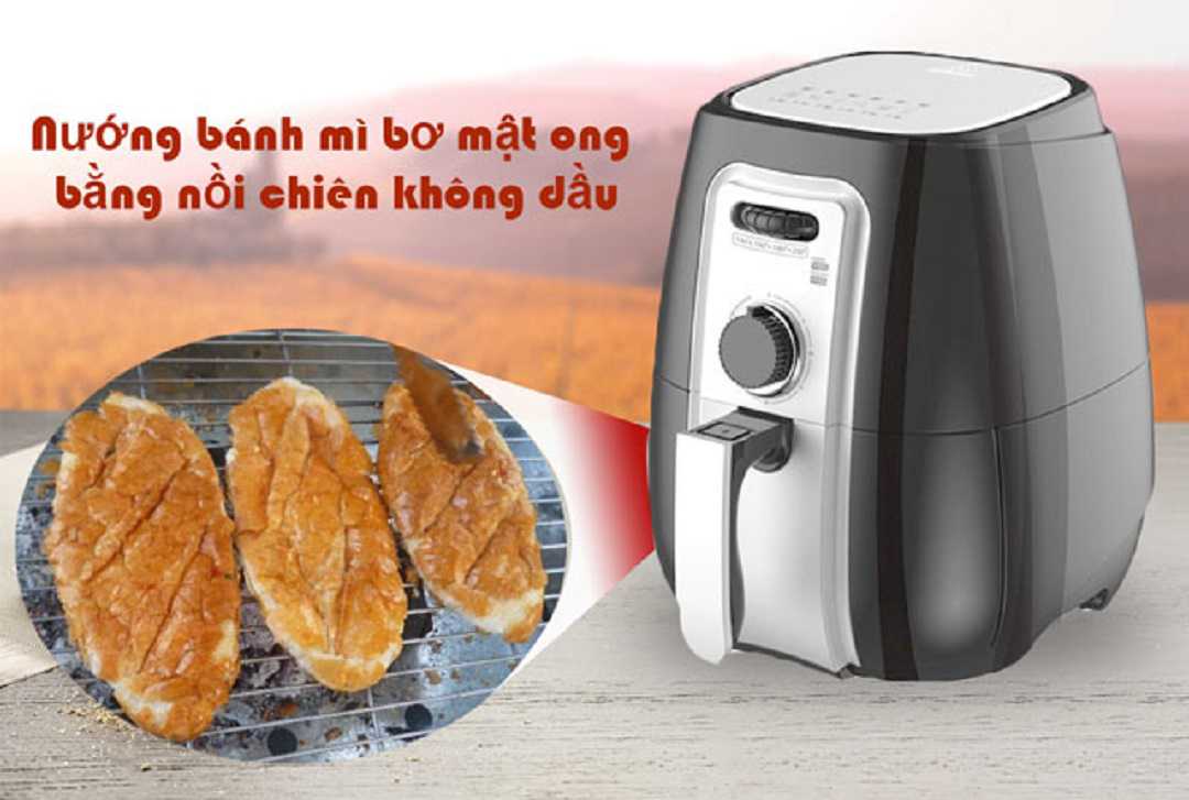 Cách làm bánh mì bằng nồi chiên không dầu thực hiện các bước sau